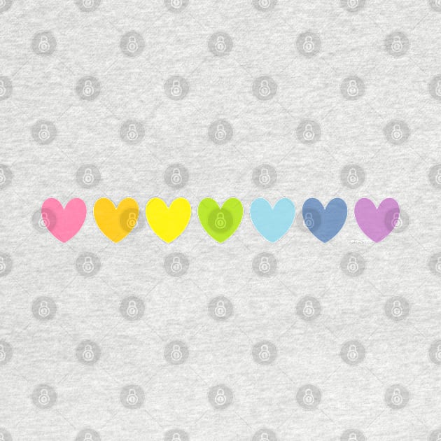 Rainbow Hearts by Kay Tee Bee for Off Trend